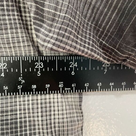 PrAna Shirt‎ Mens XL Gray Plaid Organic Cotton Blend Front Pocket Performance - Picture 6 of 11